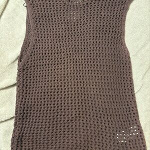 Zara Chocolate Crochet Tunic